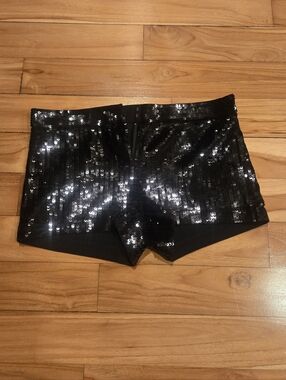 Black Sequin Shorts